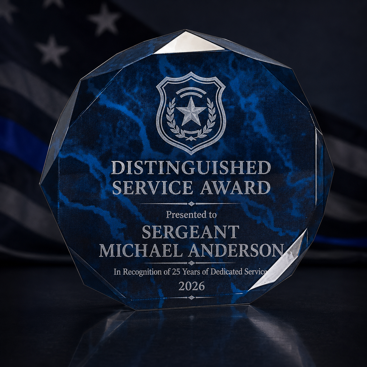 Custom Police Academy Graduation Octagon Award