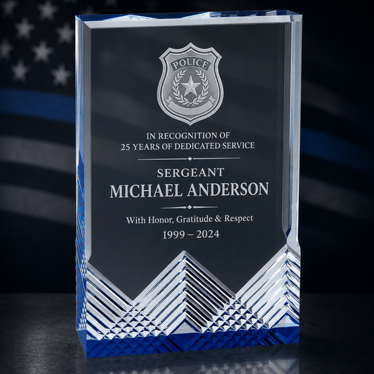 Personalized Police Leadership Award – Apex Mirage Acrylic