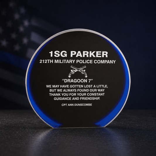 Personalized EMT & Firefighter Life-Saving Award – Luminary Circle Acrylic