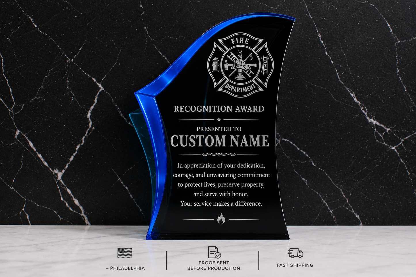 Premier Acrylic Award Plaque | Personalized Recognition, Retirement & Years of Service Gift