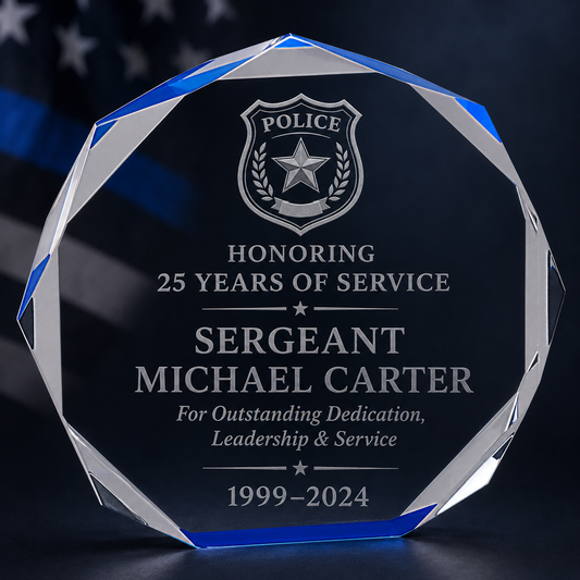 Custom Police Academy Graduation Octagon Award