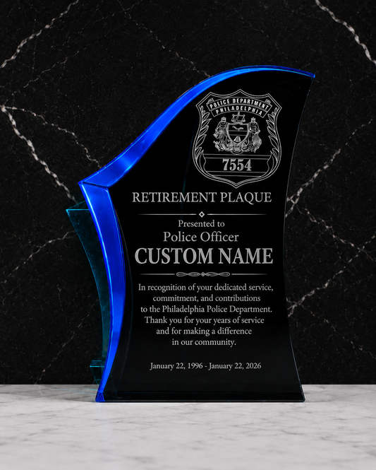 Premier Acrylic Award Plaque | Personalized Recognition, Retirement & Years of Service Gift