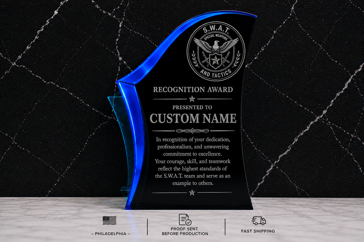 Premier Acrylic Award Plaque | Personalized Recognition, Retirement & Years of Service Gift